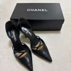 シャネルCHANEL黒パンプス