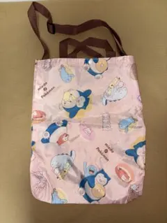 即日発送　ミスド ポケモン エコバッグ 巾着 ピンク カビゴン ピカチュウ
