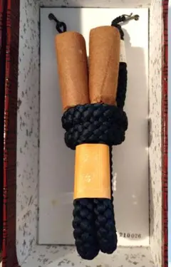 羽織紐　着物　浴衣　正絹　　伝統手ぐみ紐　　文治　濃紺