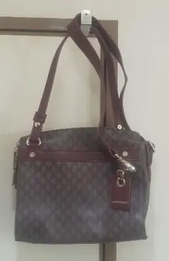 Patrick Cox 2WAY ショルダーバッグ ブラウンにワインレッド