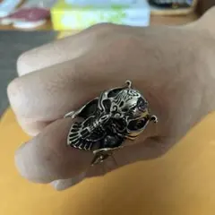 超美品！店舗限定品！牙狼ザルバ内径サイズ7.5cmメンズ リング シルバーカラー