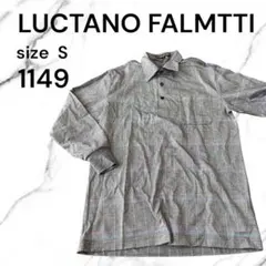 LUCTANO FALMTTI 長袖シャツ グレー チェック柄 Sサイズ　古着