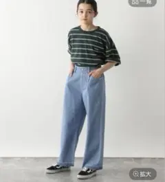 【美品】グローバルワーク　キッズ　デニムワイドパンツ　130