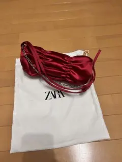 ZARA レッド リボンバッグ