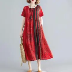 新作 レディース アジアン マキシ丈 ロングワンピース 夏 121,