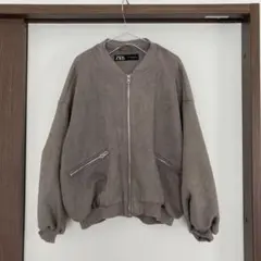 ZARA ザラ スエード調ブルゾン ボンバージャケット S〜M