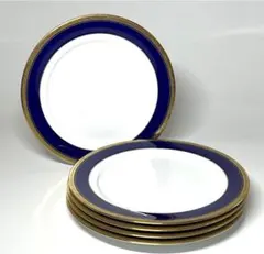 Noritake ノリタケ プレート 5枚セット 瑠璃片葉金蝕 金彩のサムネイル