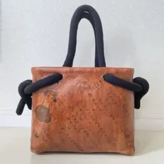 古書風デザイン 一閑張りバッグ ハンドメイド 一点物のサムネイル