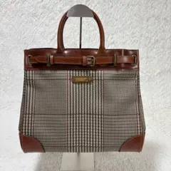 希少 良品✨ ポロラルフローレン ビジネスバッグ ブリーフケース 千鳥