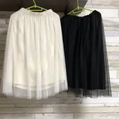 チュール　スカート　二枚　M