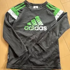 adidas 長袖Tシャツ ブラック グリーン 130