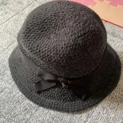 ORIENT 黒 リボン付きハット