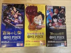 ワンピース蒼海の七傑&500年後の未来&新たなる皇帝 新品未開封　3BOX ワンピース蒼海の七傑&500年後の未来&新たなる皇帝 新品未開封 3BOX