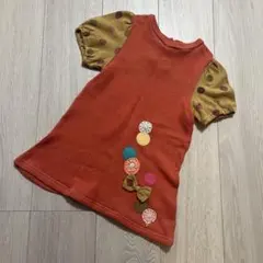 美品中古✨️ la poche biscuit オレンジ ワンピース 120