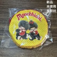monchhichi　モンチッチ　もこもこポーチ　ふわふわ　もこもこ　黄　ポーチ