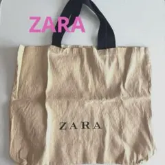 ZARA 麻 トートバッグ ジュート ベージュのサムネイル