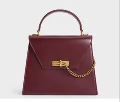 CHARLES & KEITH トップハンドルバッグ バーガンディ