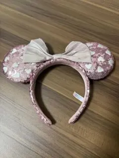 ディズニー ハート型 スパンコールカチューシャ ピンク