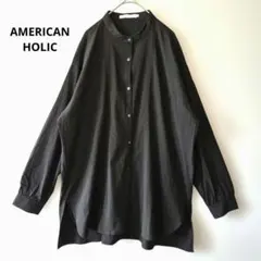 AMERICAN HOLIC オーバーサイズ バンドカラーブラウス SIZE Lのサムネイル
