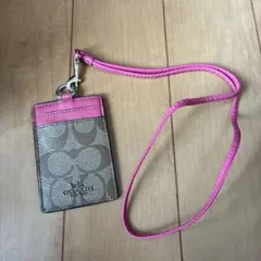 COACH パスケース・定期入れ ブラウン・ピンク