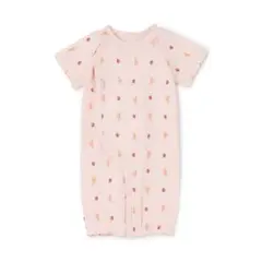 【美品】petit main 半袖2WAYオール ピンク ジェラート柄 いちご柄