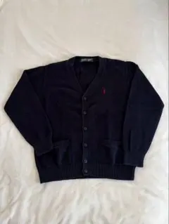 EASTBOY ネイビー Vネック カーディガン 11号 綿100%