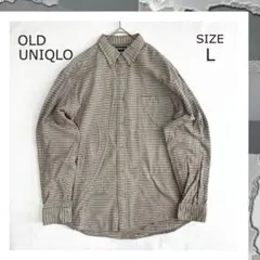 90s 【OLD UNIQLO】紺タグ　コットンチェック　 ネルシャツ