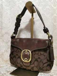 極美品】coach コーチ ソーホー ワンショルダー ブラウン 10296 - メルカリ