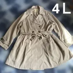 ベージュ トレンチコート ダブルブレスト　4L