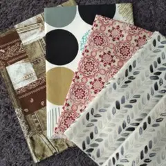 生地　横長サイズ　4枚セット　まとめ売り　ハンドメイド