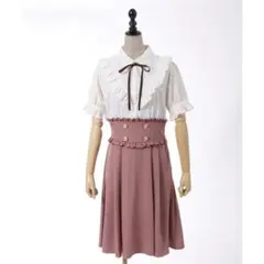 axes femme POETIQUE ドッキングデザインワンピース