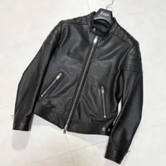 FIXER f-02 シングル ライダース ジャケット ブラック レザー 黒 2