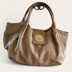 kate spade ベージュ レザー ハンドバッグ
