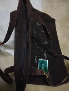 ブラウン刺繍トートバッグ横約31縦約29幅約9手の長さ28センチ