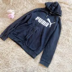 PUMA (160) ジップアップパーカー ロゴプリント