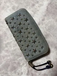 JIMMY CHOO☆ジミーチュウ 星 スタッズ デニム 長財布のサムネイル