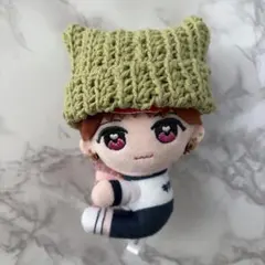 くっつきてれつ　猫耳ニット帽　緑