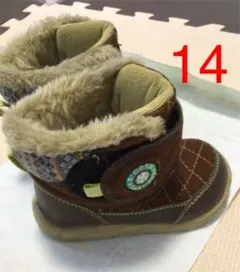 最終お値下げ☆オシュコシュ　ブーツ　14cm  ボア　マジックテープ付のサムネイル