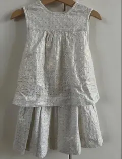 Lili Gaufrette リリゴフレー 刺繍入りジャンバースカート110cmのサムネイル