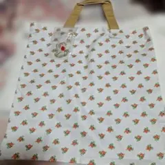 フランシュリッペ？花柄トートバッグ 猫チャーム付き