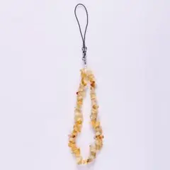 天然石 黄色クォーツ 黄水晶 ハンドストラップ スマホ アクセサリー