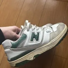 New Balance 550 復刻 ホワイト、グリーン