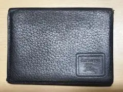 Burberry レザー パスケース 黒