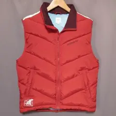 アディダスオリジナルス ポーラーベア刺繍 中綿ベスト S 赤 白熊 しろくま
