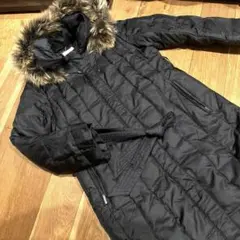 ◎最高級婦人服BALMAINダウンコートリアルファーブラッククリーニング済み