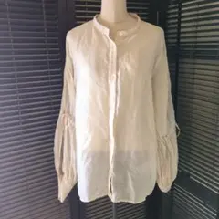 シアーブラウス　サイズL　腕のデザインが可愛いです(⁠◍⁠•⁠ᴗ⁠•⁠◍⁠)