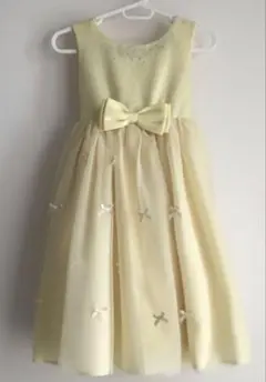 イエロー フォーマルドレス リボン付き