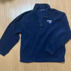 【古着】PEPSI フリースジャケット ネイビー　企業物