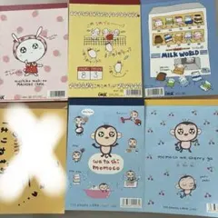 [稀少]キャラクター、大判、メモ用1部シール付き5セット