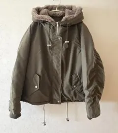 【12/12迄値下】ショートモッズコート　カーキ　M